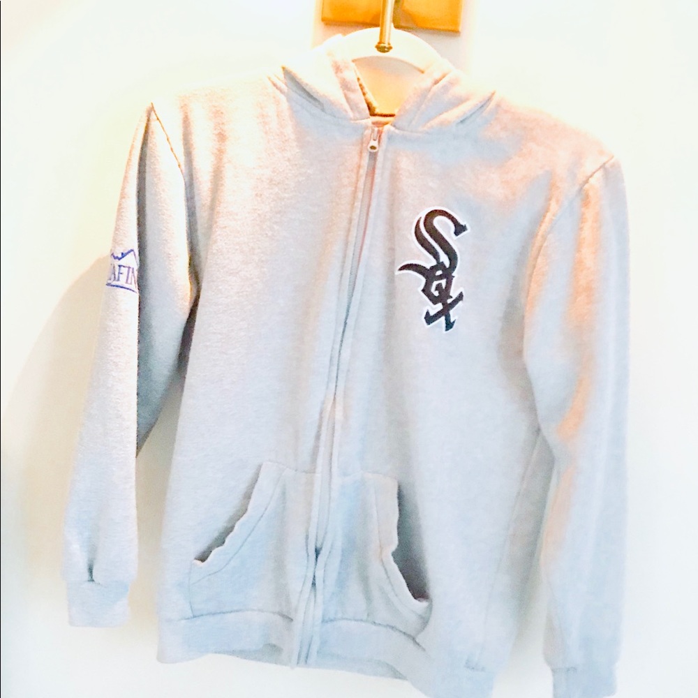 Kids White Sox zip hoodie XL